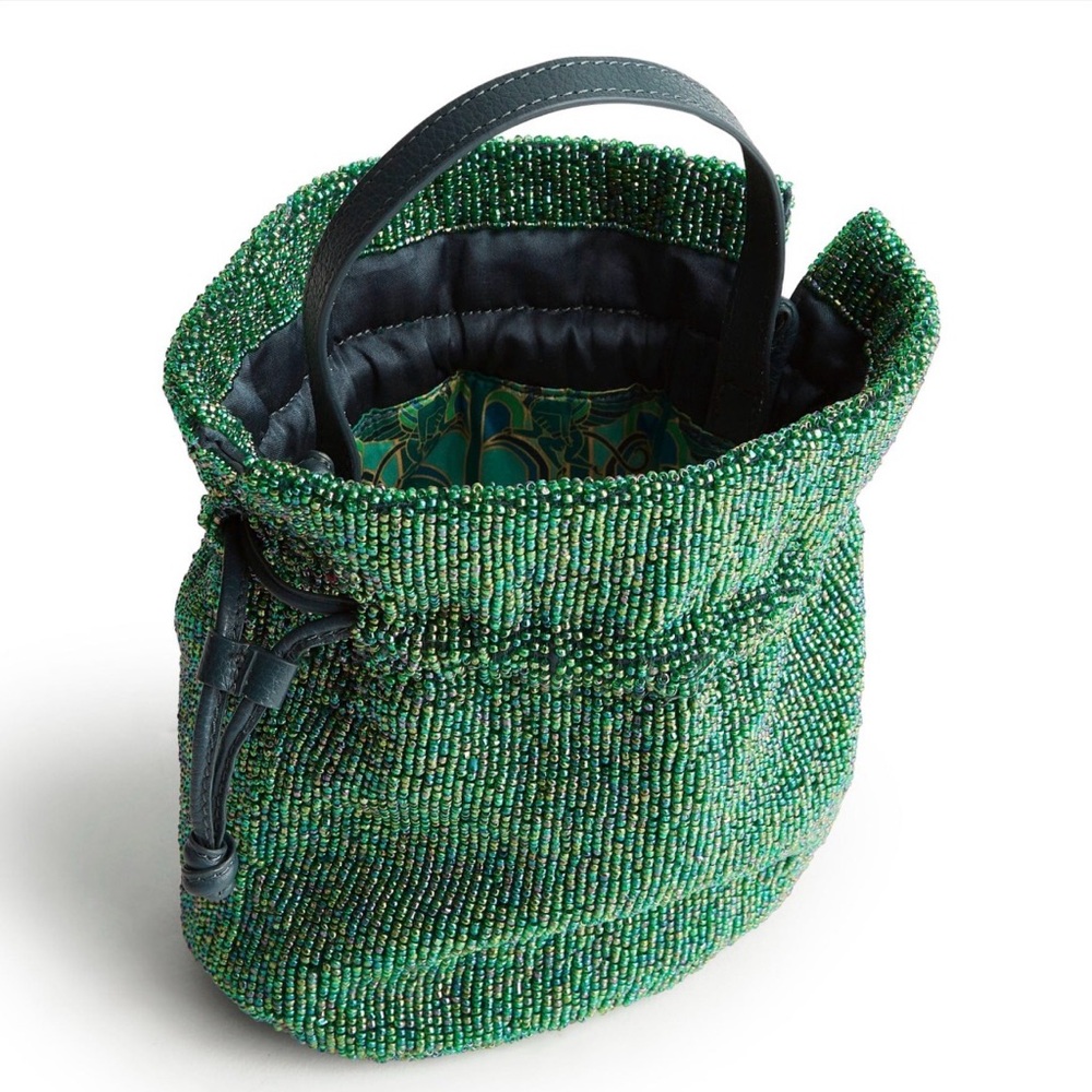 Elegant Green Beaded Women's Bag